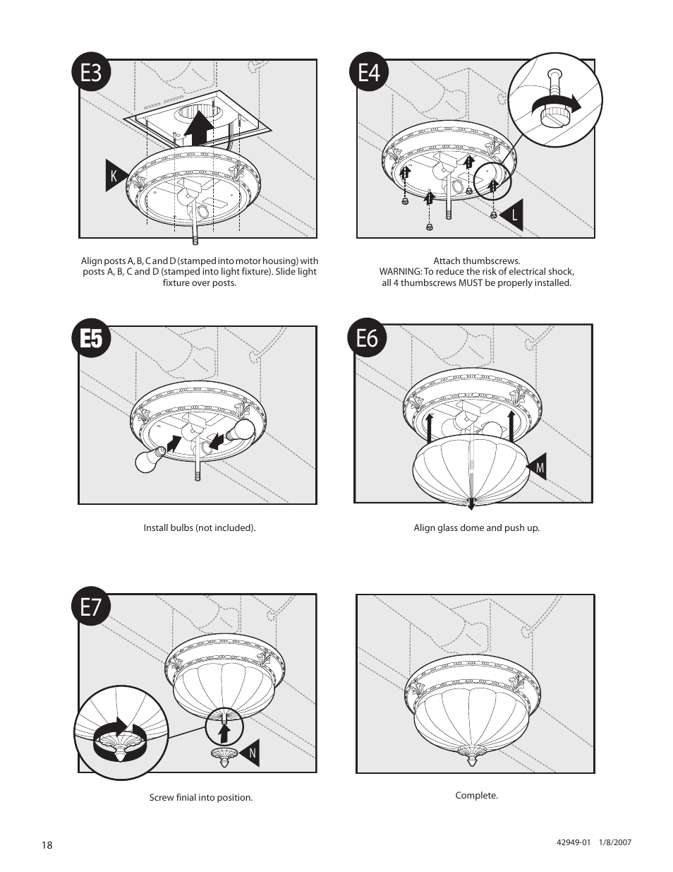 E5 e6 | Hunter Fan 82022 User Manual | Page 18 / 60