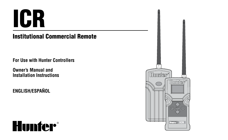 Hunter Fan ICR User Manual | 32 pages