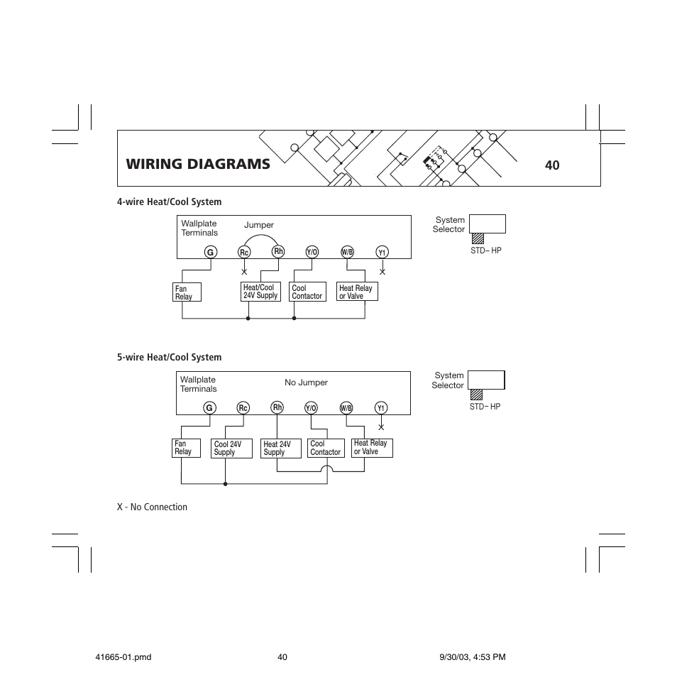 Wiring diagrams | Hunter Fan 47300A User Manual | Page 40 / 44