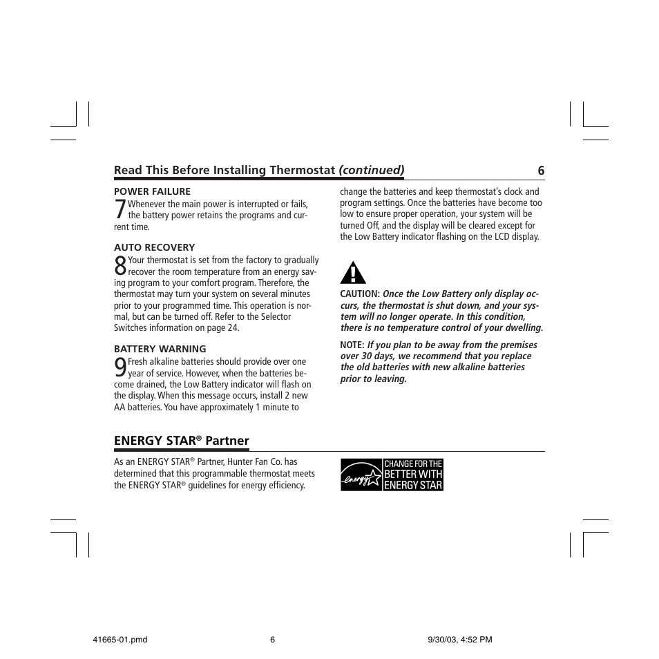 Hunter Fan 47300A User Manual | Page 6 / 44
