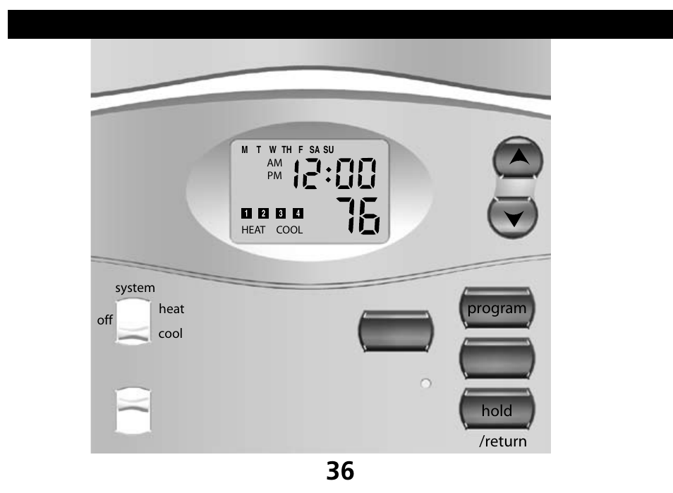 Program hold /return | Hunter Fan 44110 User Manual | Page 36 / 52
