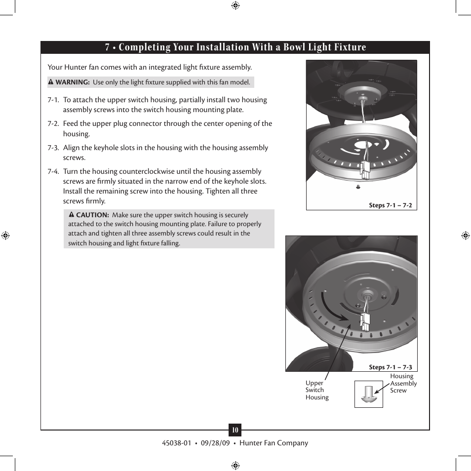 Hunter Fan 3 User Manual | Page 10 / 16