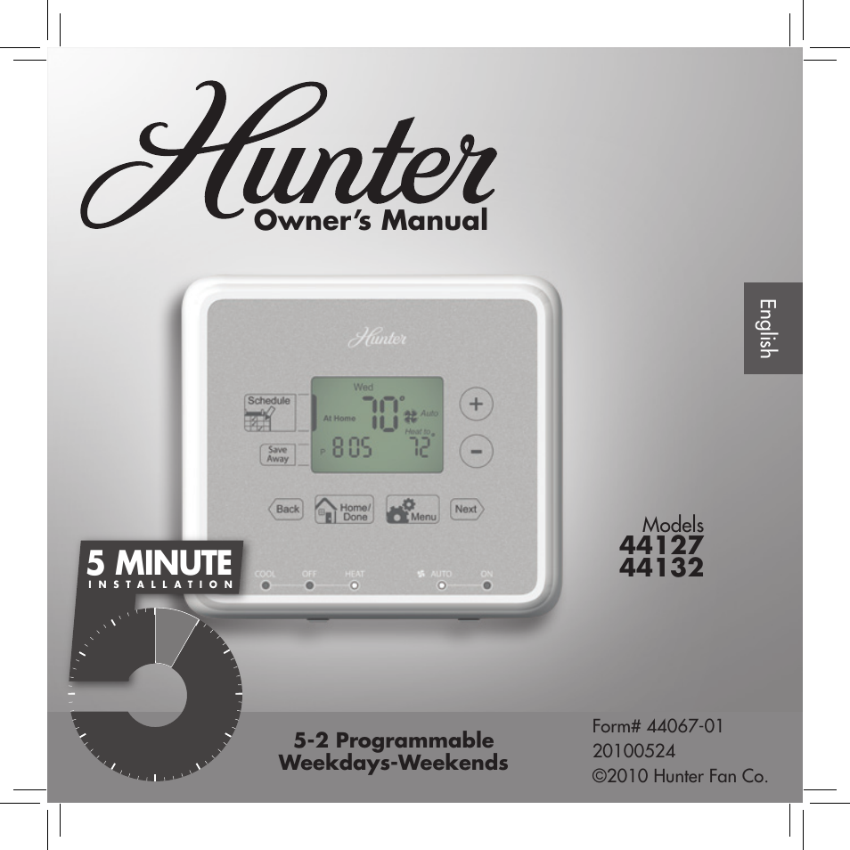 Hunter Fan 44127 User Manual | 37 pages