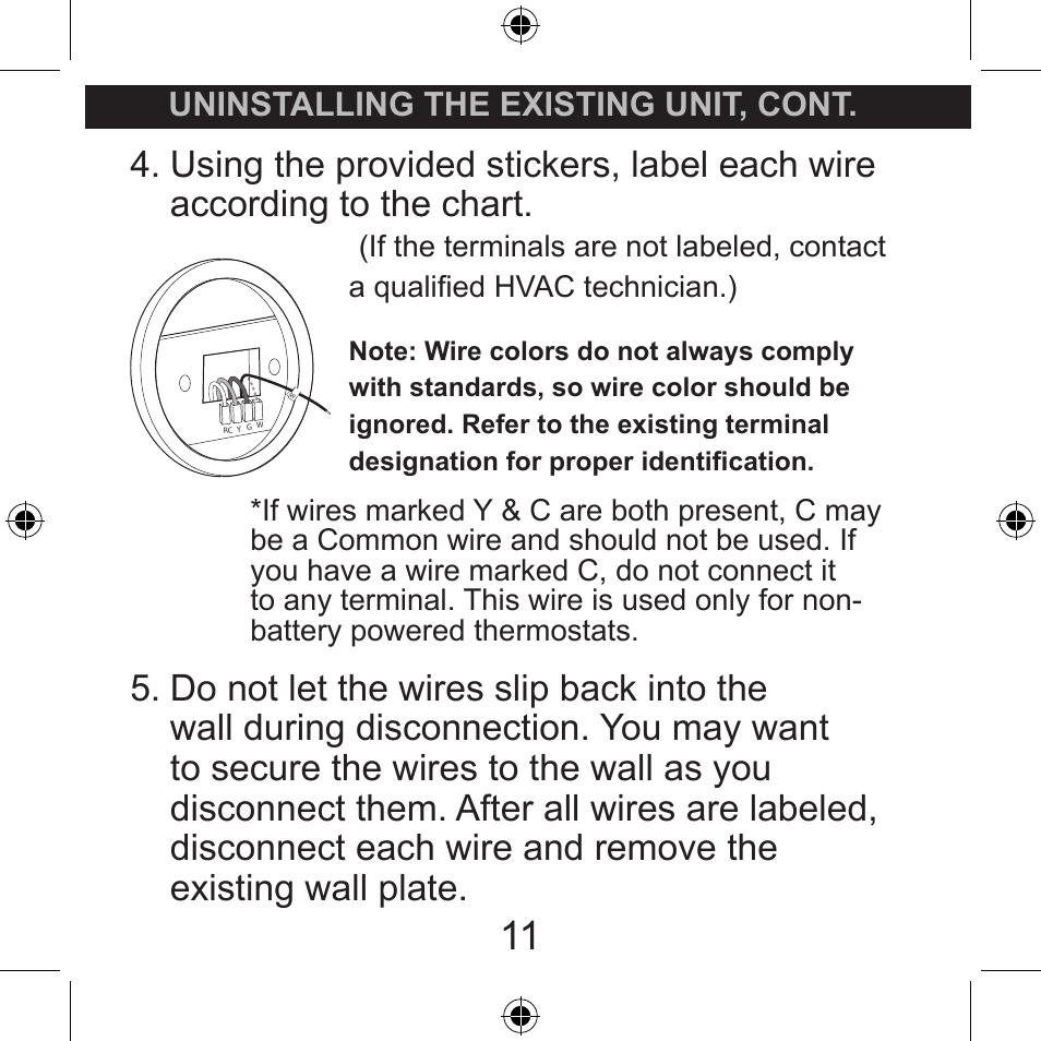 Uninstalling the existing unit, cont | Hunter Fan 44260 User Manual | Page 11 / 104