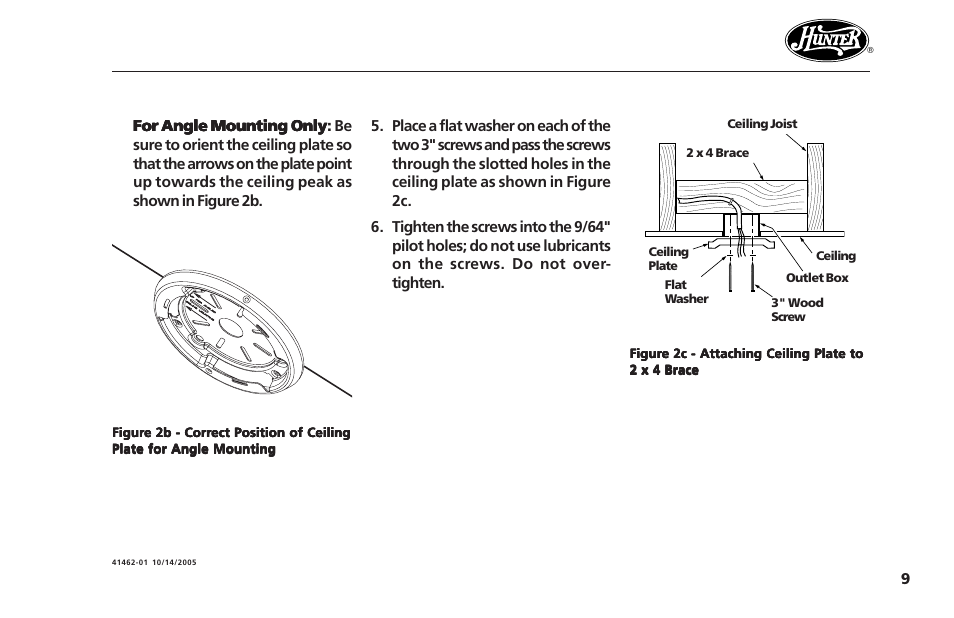 Hunter Fan Hunter Ceiling Fans 41462-01 User Manual | Page 9 / 26