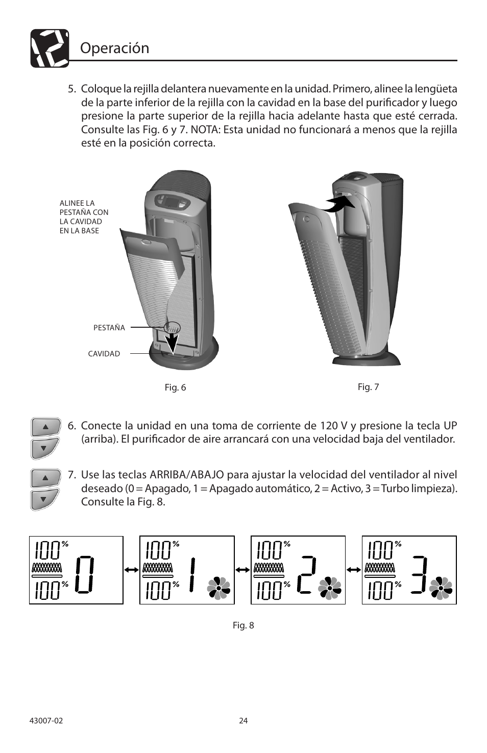 Operación | Hunter Fan 30721 User Manual | Page 25 / 36