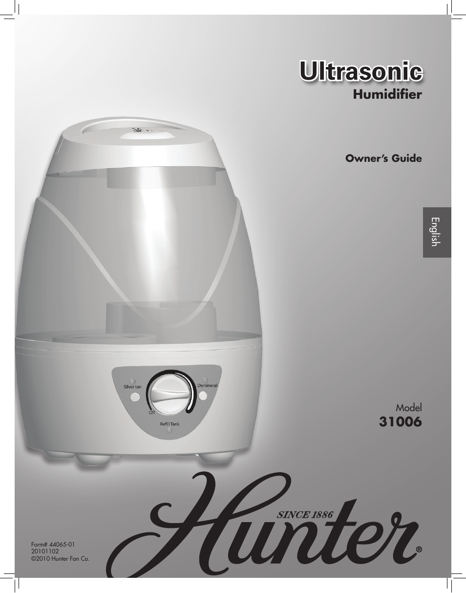 Hunter Fan 31006 User Manual | 11 pages