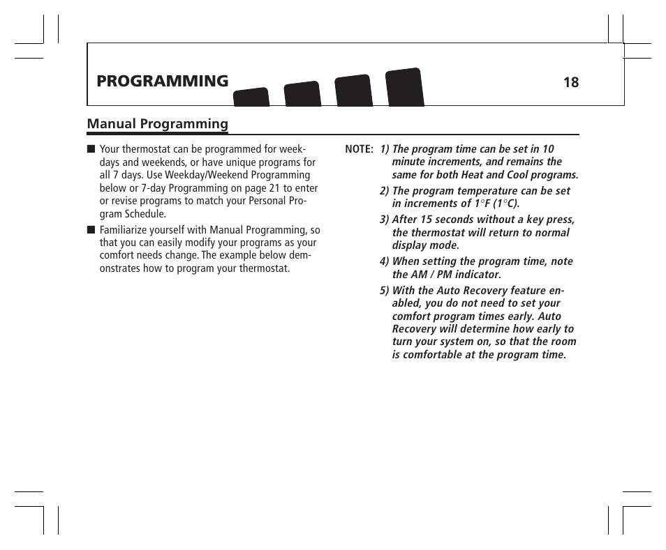 Programming | Hunter Fan 43355 User Manual | Page 18 / 43