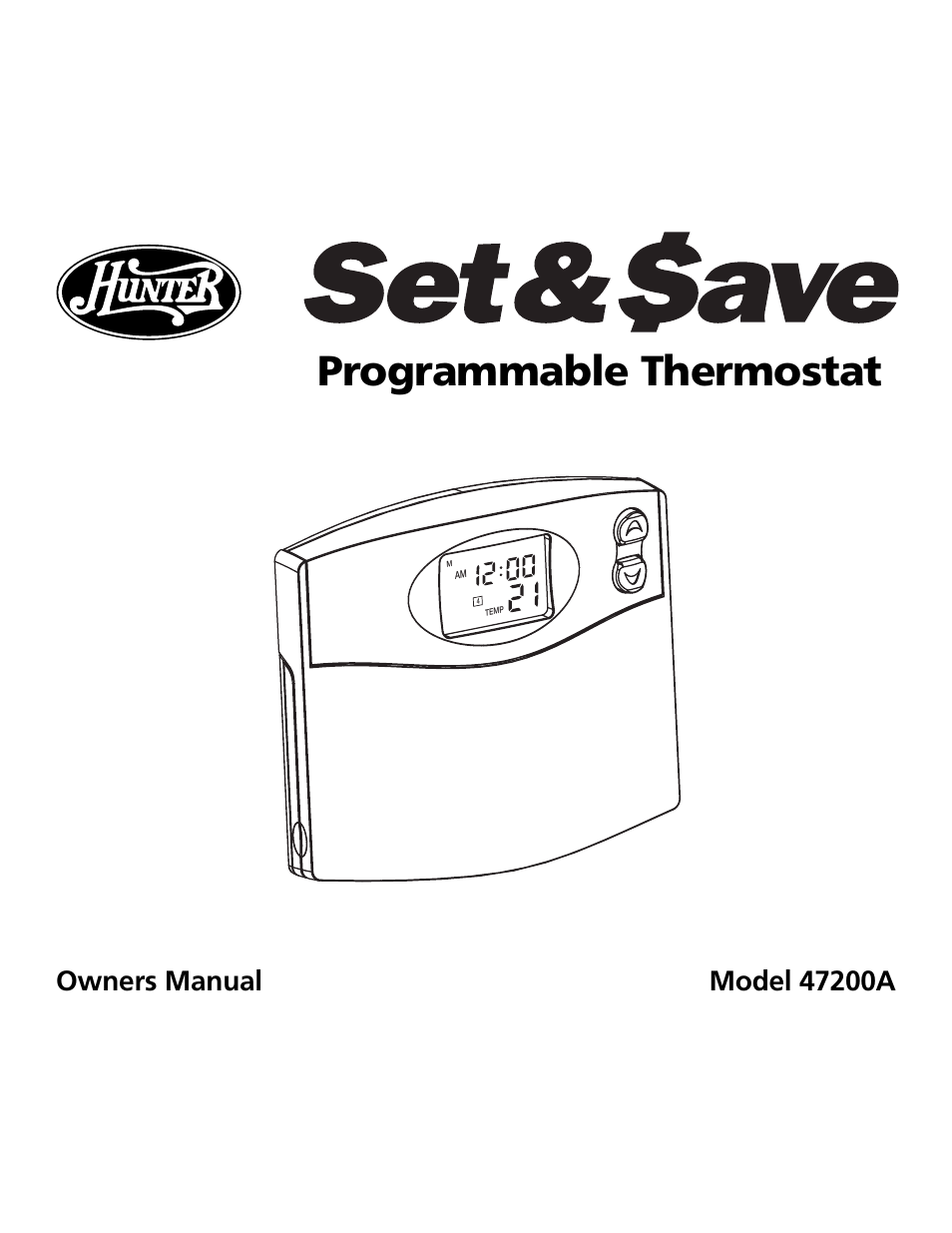 Hunter Fan 47200A User Manual | 7 pages