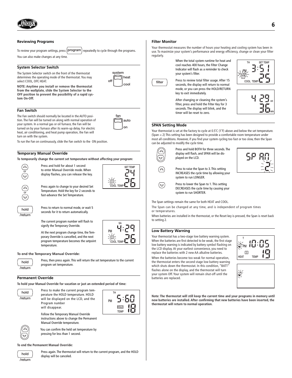 Hunter Fan 47200A User Manual | Page 6 / 7