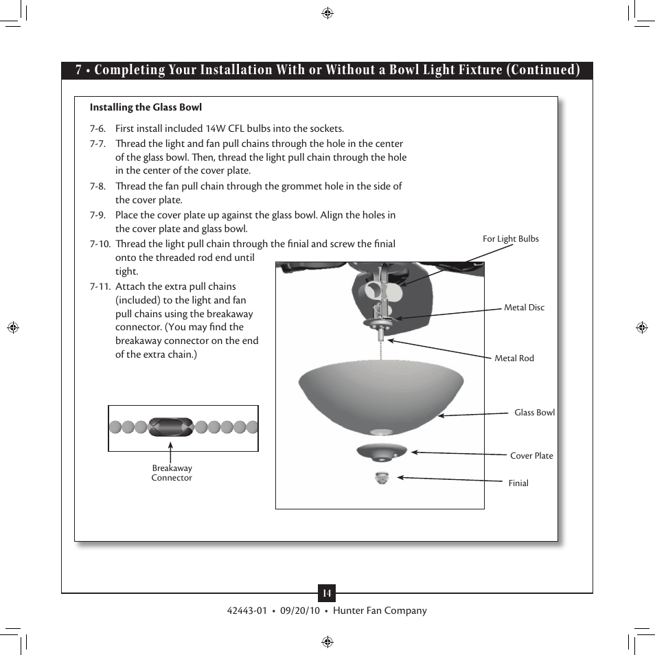 Hunter 28688 44 Stratford Five Minute Fan User Manual | Page 14 / 17