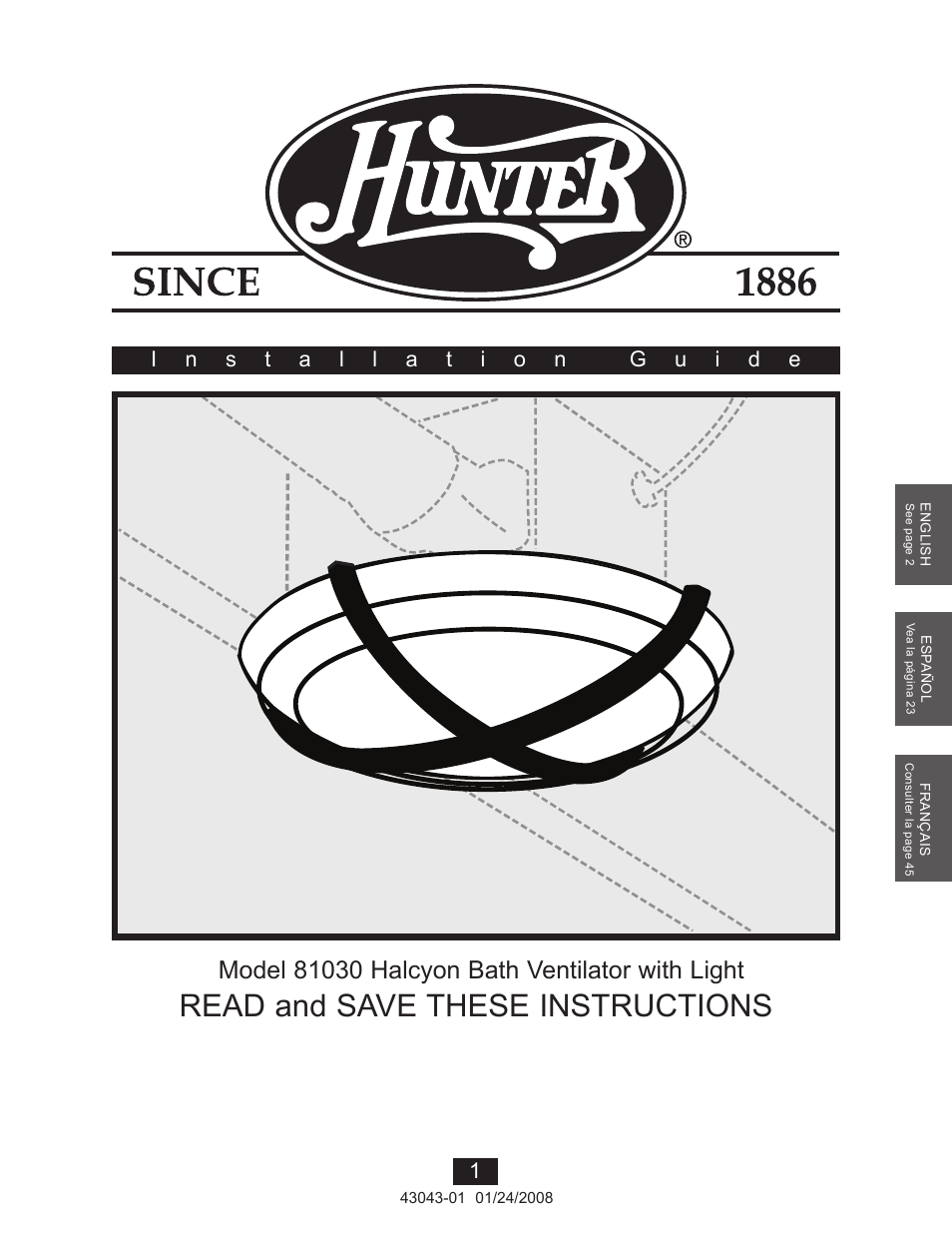 Hunter Fan 81030 User Manual | 65 pages