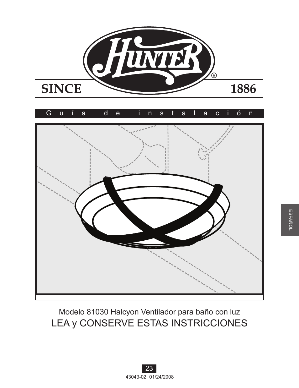 Lea y conserve estas instricciones | Hunter Fan 81030 User Manual | Page 23 / 65
