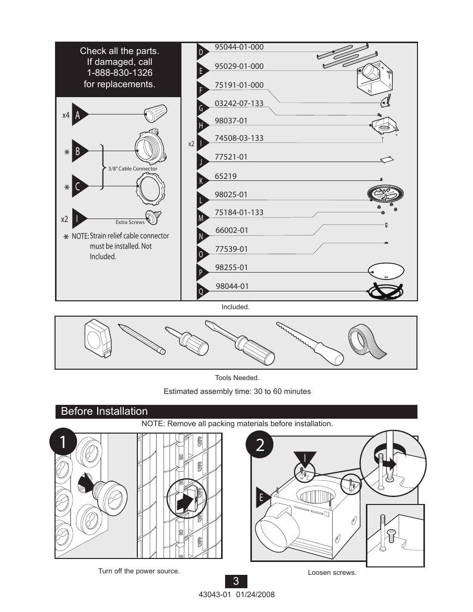Ab c | Hunter Fan 81030 User Manual | Page 3 / 65