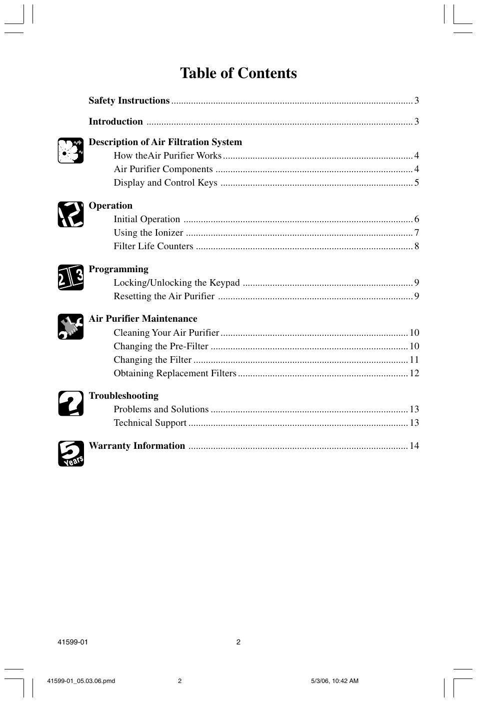 Hunter Fan 30526 User Manual | Page 2 / 16