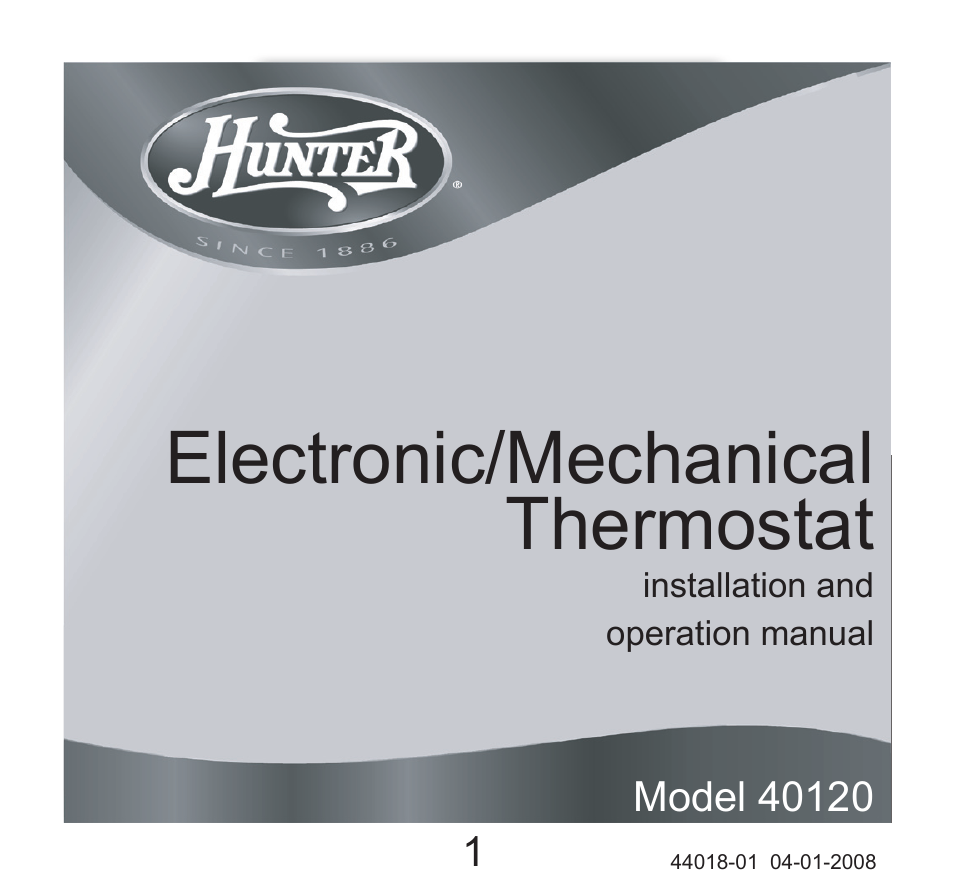 Hunter Fan 40120 User Manual | 28 pages