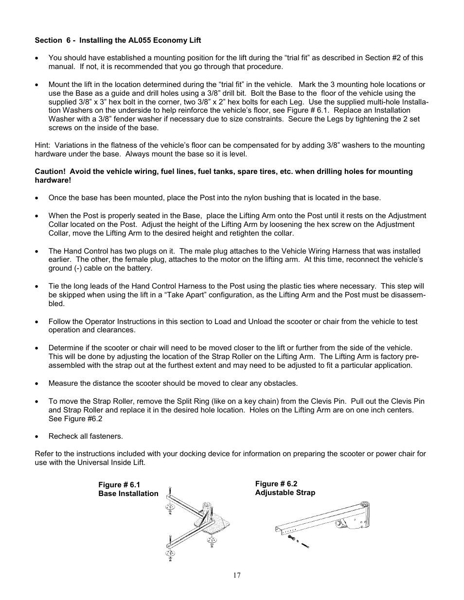 Harmar Mobility AL200 User Manual | Page 17 / 24