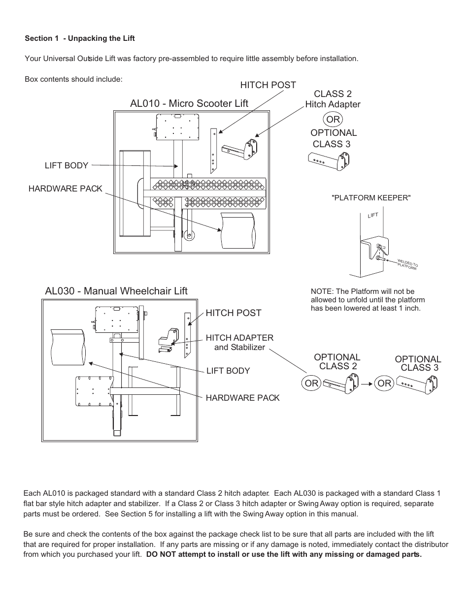 Harmar Mobility AL030 User Manual | Page 2 / 16