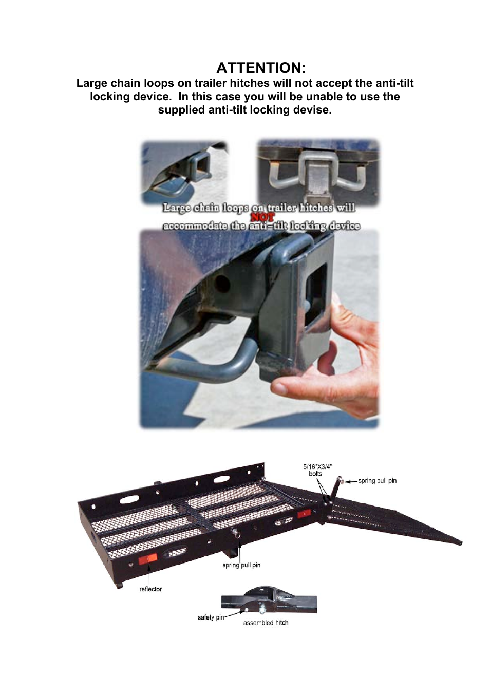 Attention | Harmar Mobility AL001 User Manual | Page 7 / 10