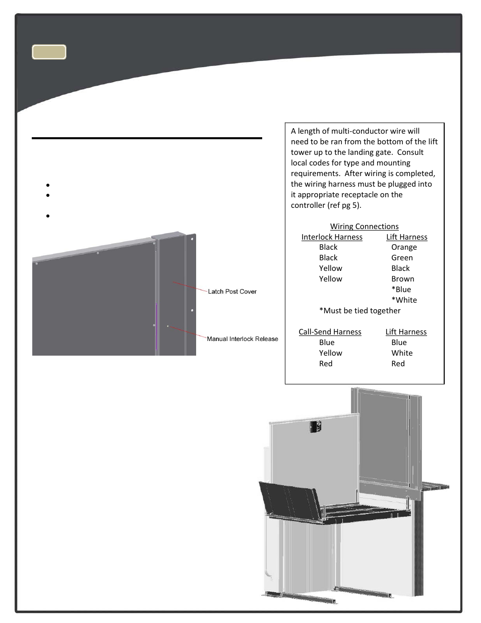 Top landing gate (optional) | Harmar Mobility HIGHLANDER CPL1200 User Manual | Page 13 / 22