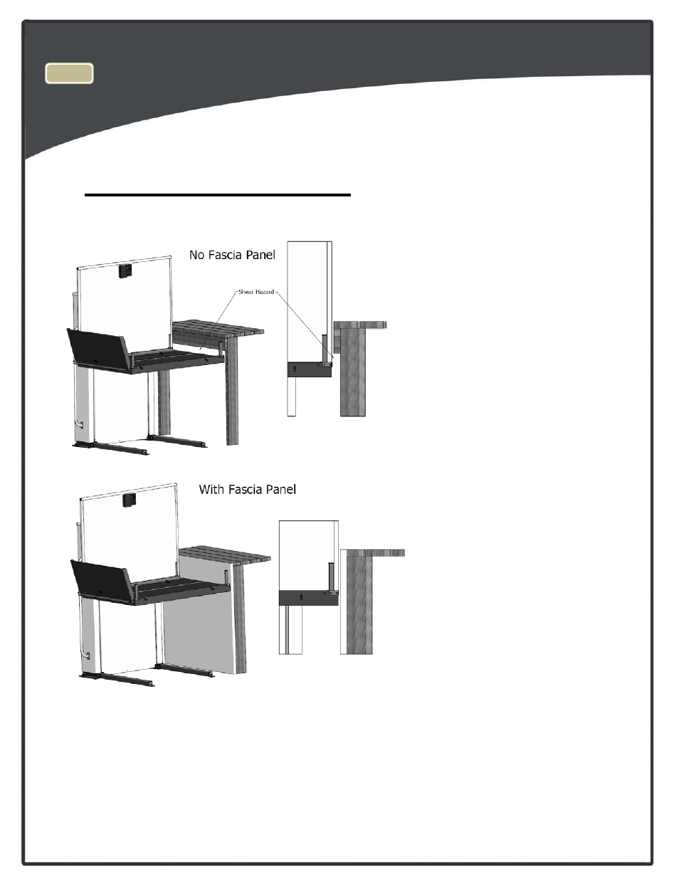 Fascia panel (optional) | Harmar Mobility HIGHLANDER CPL1200 User Manual | Page 16 / 22