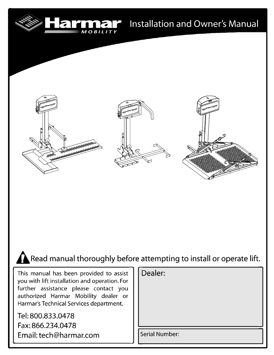 Harmar Mobility AL010 User Manual | 20 pages