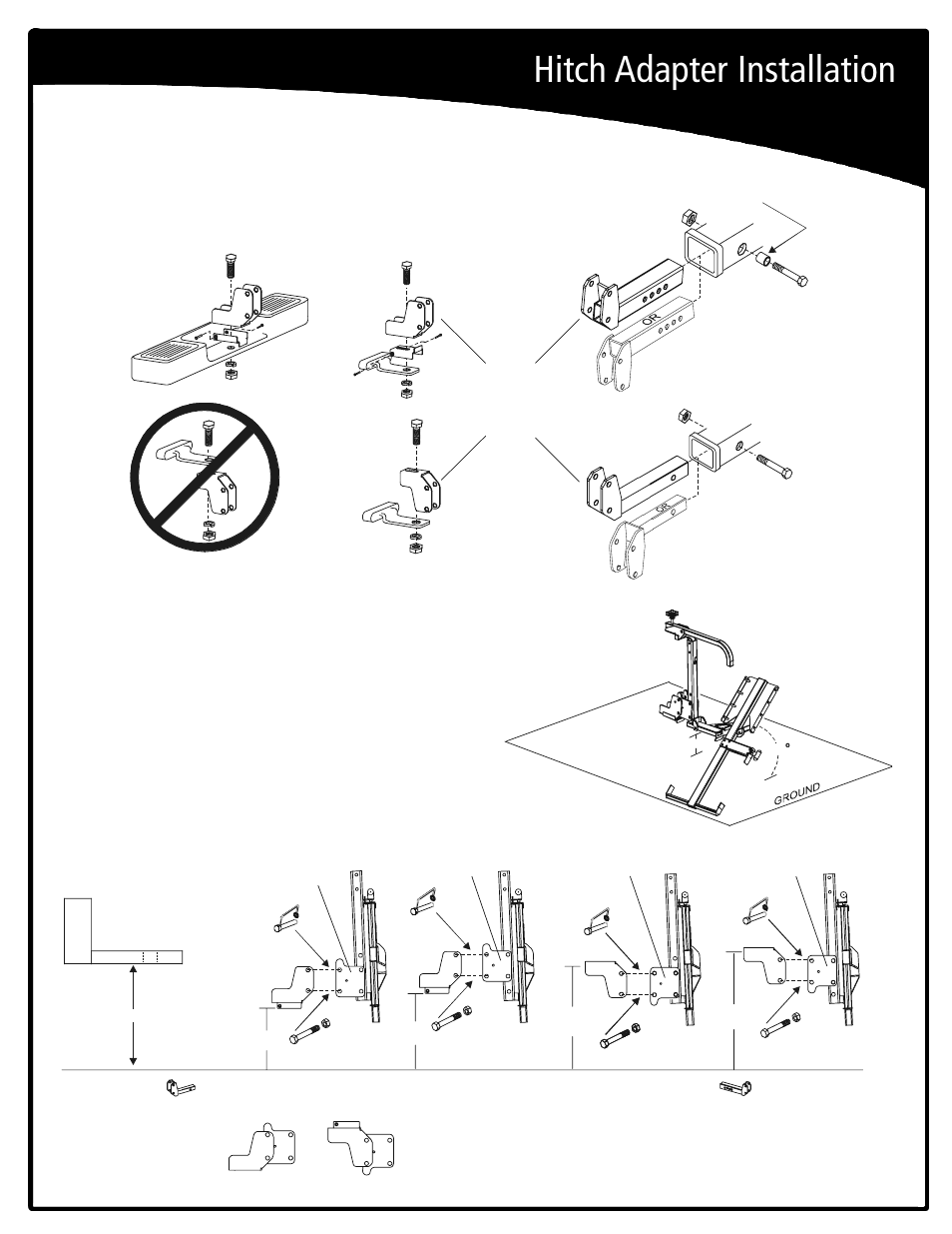 Hitch adapter installation, Determine best mounting height | Harmar Mobility AL003 User Manual | Page 3 / 8