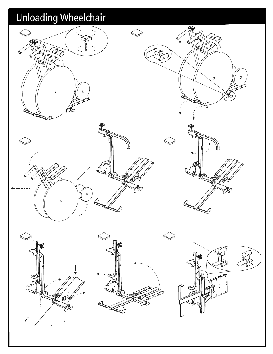 Unloading wheelchair | Harmar Mobility AL003 User Manual | Page 6 / 8