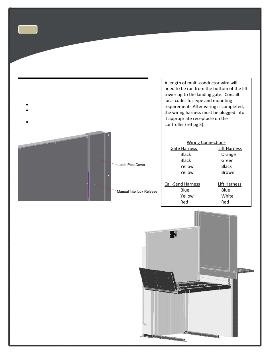 Top landing gate (optional) | Harmar Mobility LIFTS RPL400 User Manual | Page 14 / 22