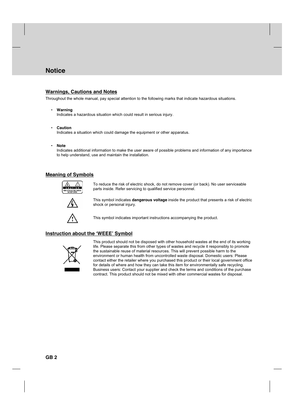 Notice | Humax CX PVR-9200C User Manual | Page 3 / 90