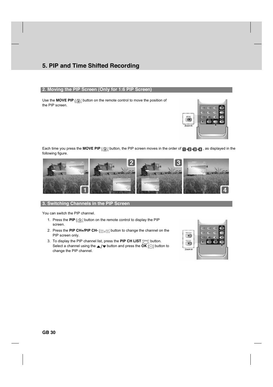 Pip and time shifted recording | Humax CX PVR-9200C User Manual | Page 31 / 90