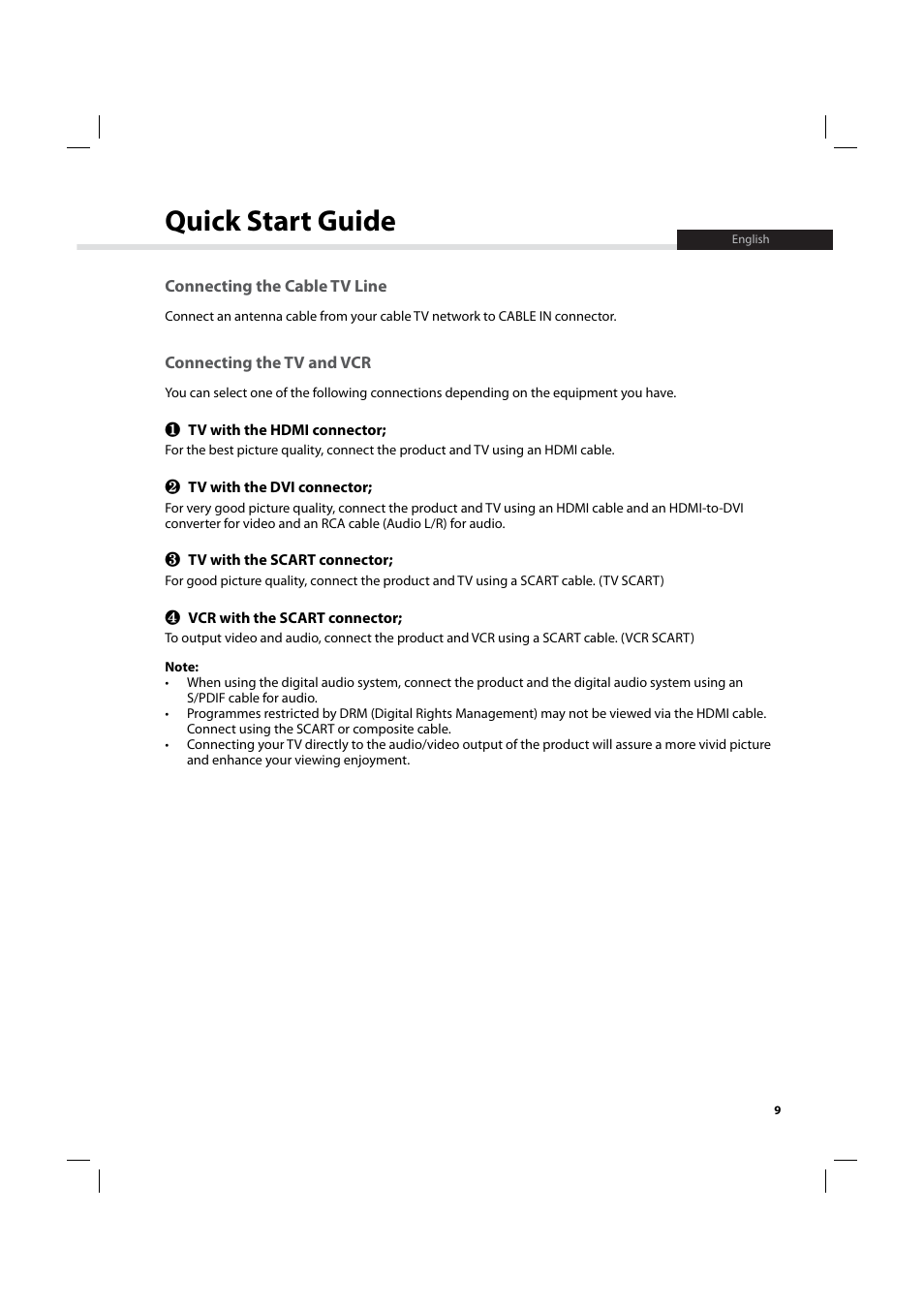 Quick start guide | Humax IHDR-5200C User Manual | Page 10 / 110