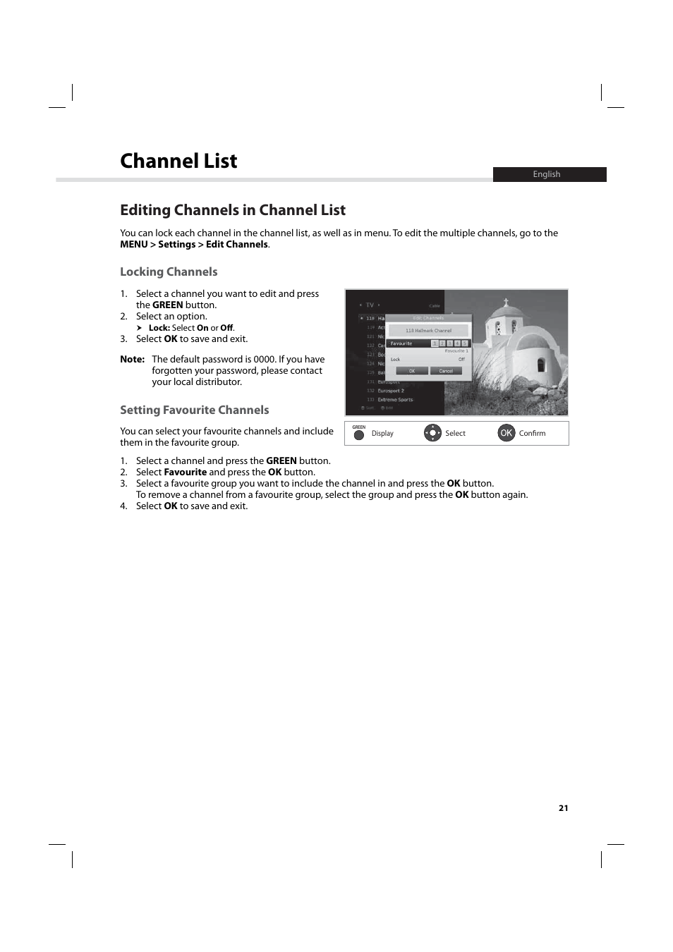 Channel list, Editing channels in channel list | Humax IHDR-5200C User Manual | Page 22 / 110