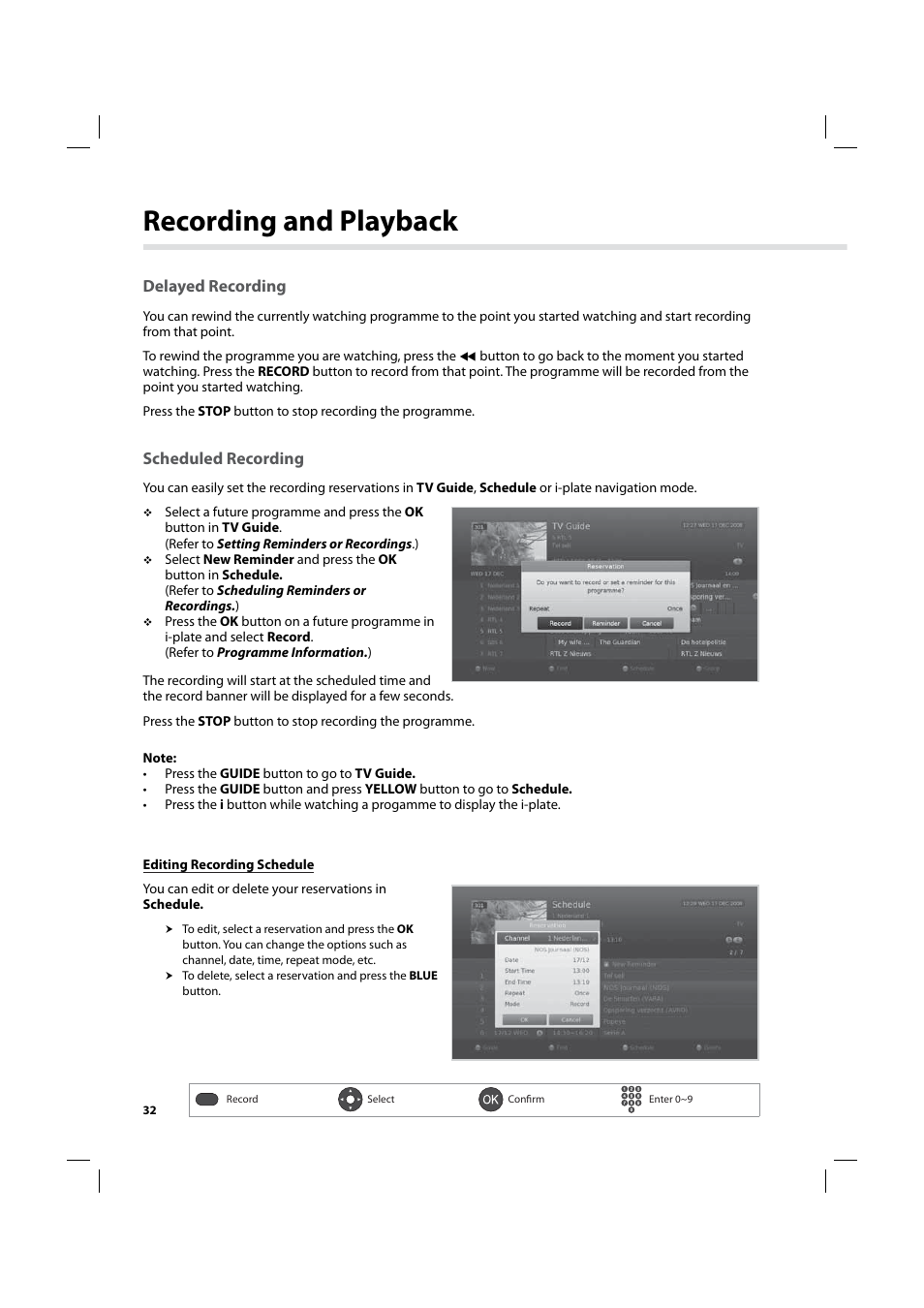 Recording and playback | Humax IHDR-5200C User Manual | Page 33 / 110