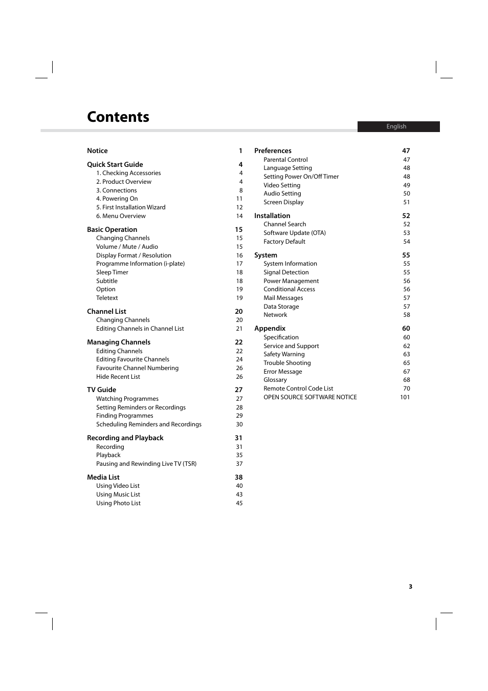 Humax IHDR-5200C User Manual | Page 4 / 110