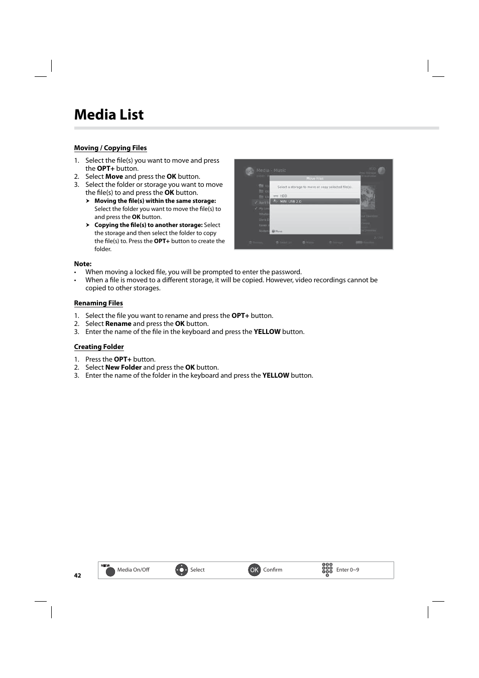 Media list | Humax IHDR-5200C User Manual | Page 43 / 110