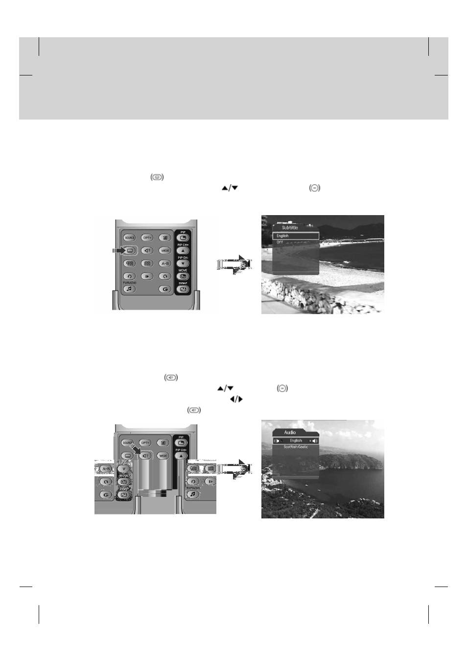 Basic operation, 4 switch on/off or change subtitle, 5 change audio options | Humax PVR-9200T User Manual | Page 21 / 85