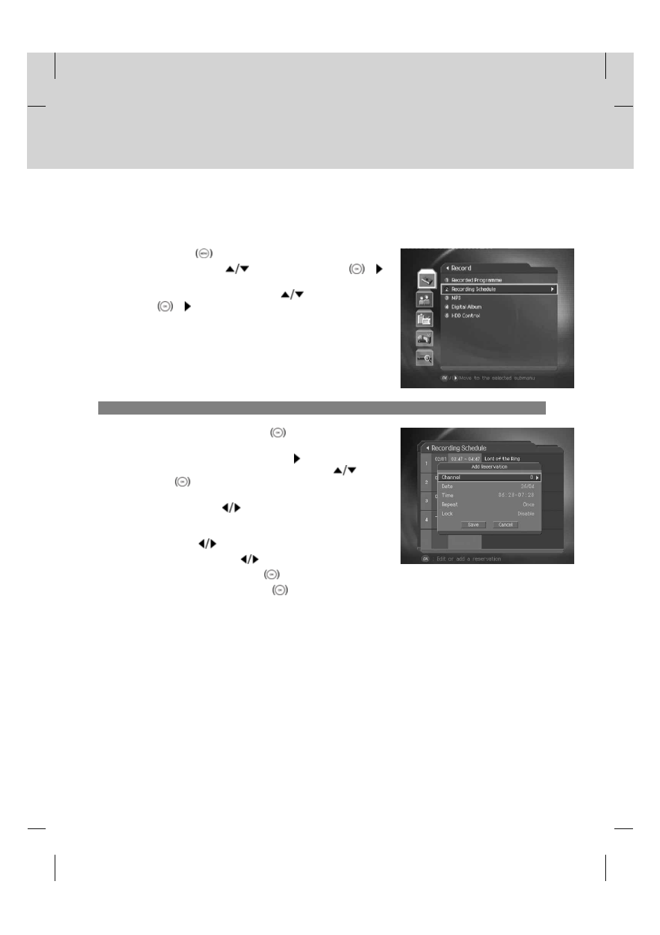 Recording and playback, 2 recording schedule | Humax PVR-9200T User Manual | Page 33 / 85