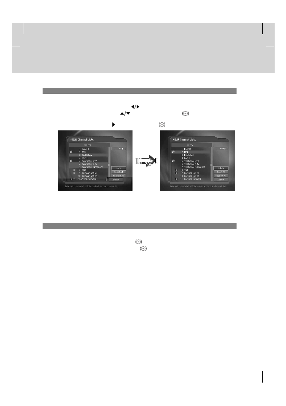 Channel list | Humax PVR-9200T User Manual | Page 45 / 85