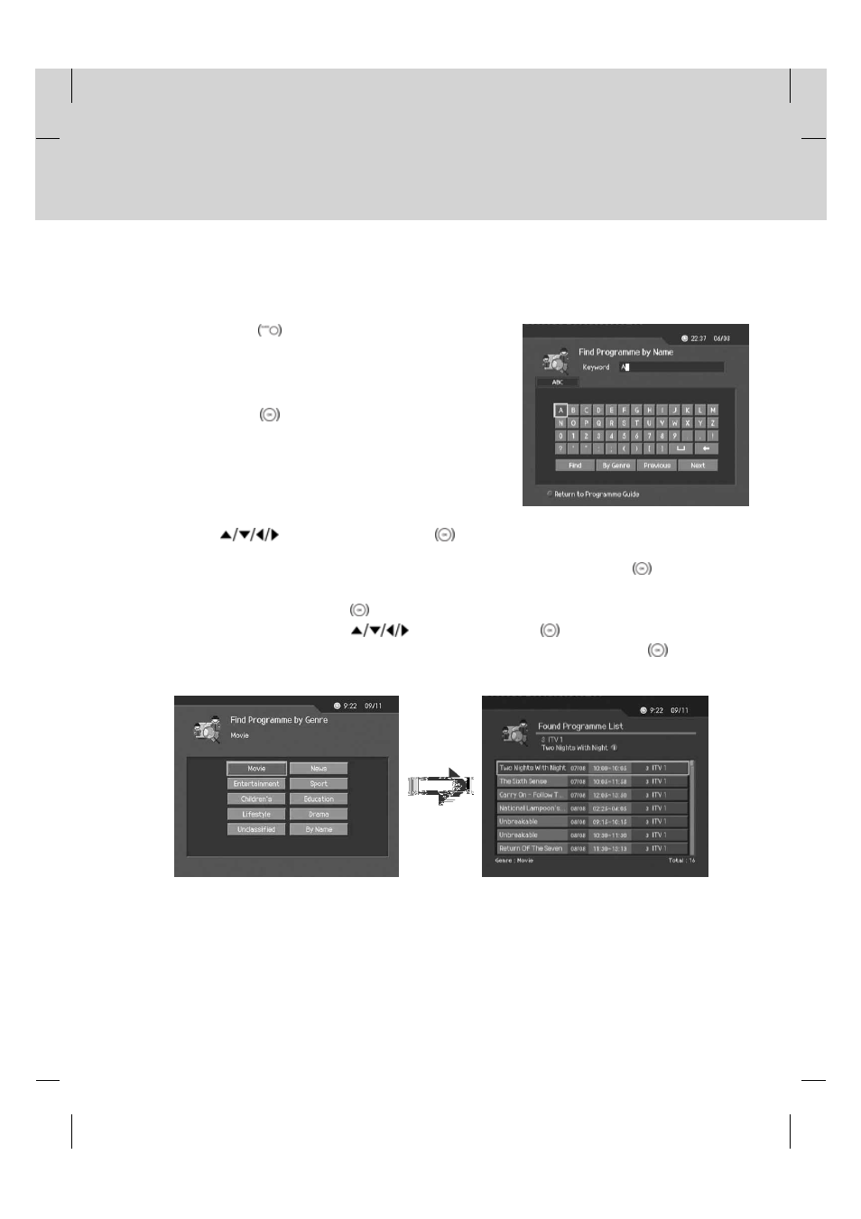 Programme guide, 2 finding a programme | Humax PVR-9200T User Manual | Page 51 / 85