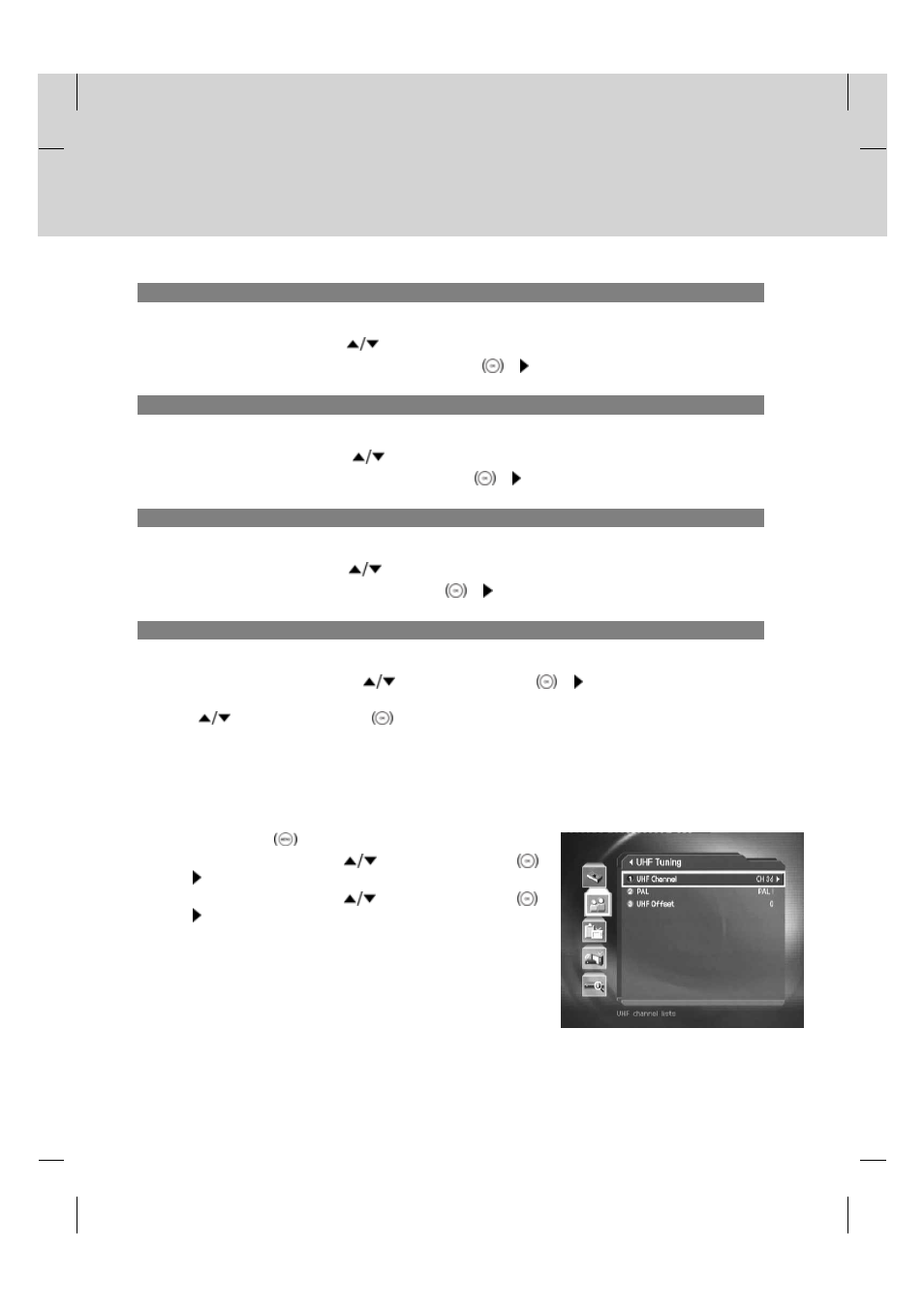 Setting preferences, 5 uhf tuning | Humax PVR-9200T User Manual | Page 59 / 85