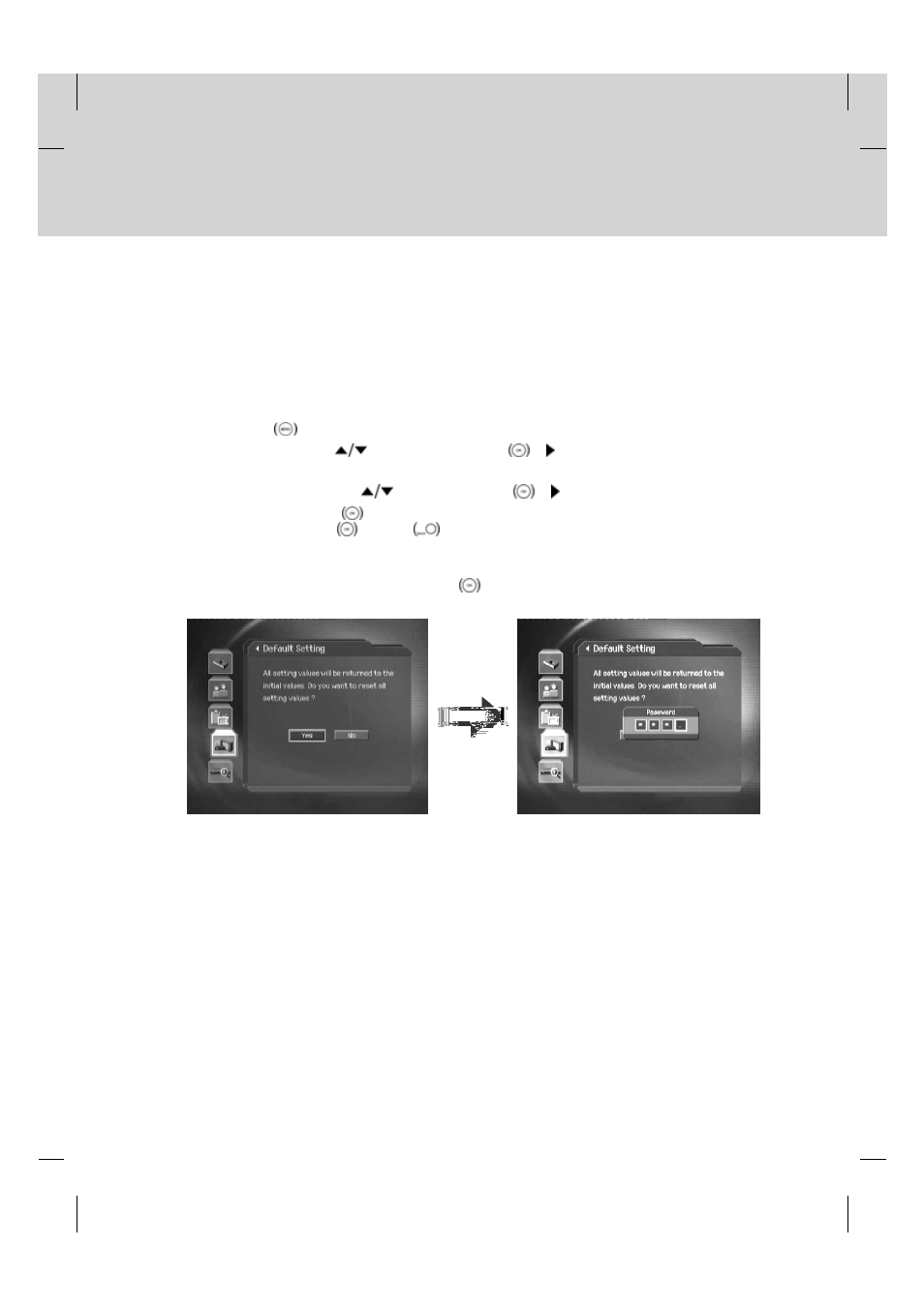 Installation, 3 default setting | Humax PVR-9200T User Manual | Page 65 / 85