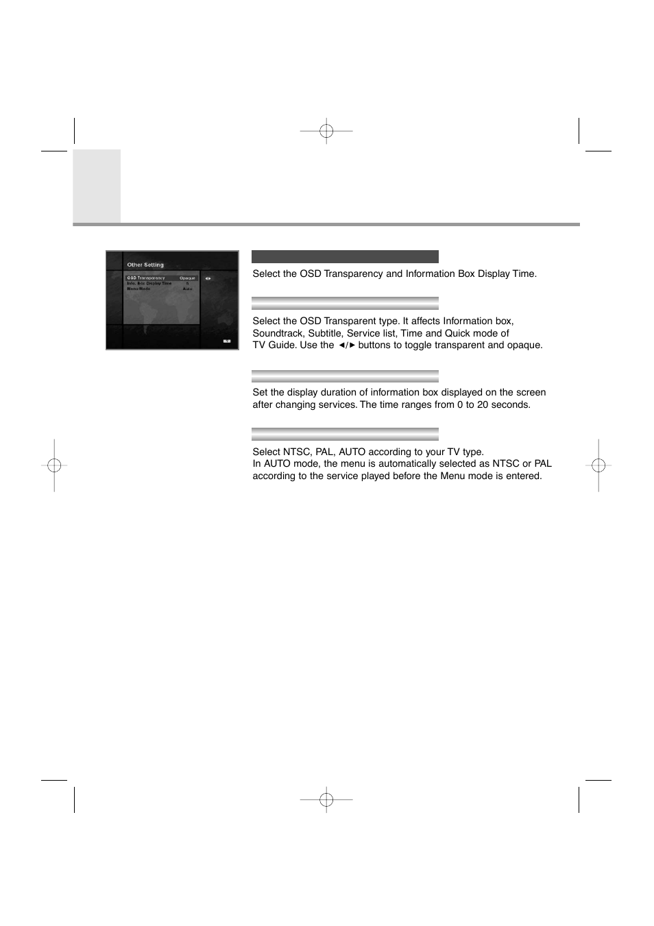 Guide of main menu | Humax VA-FOX User Manual | Page 25 / 51