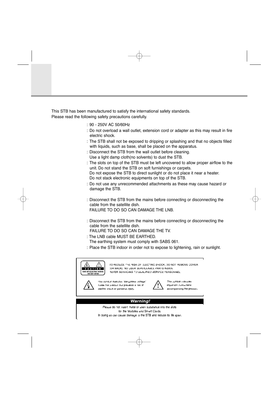 Safety | Humax VA-FOX User Manual | Page 3 / 51