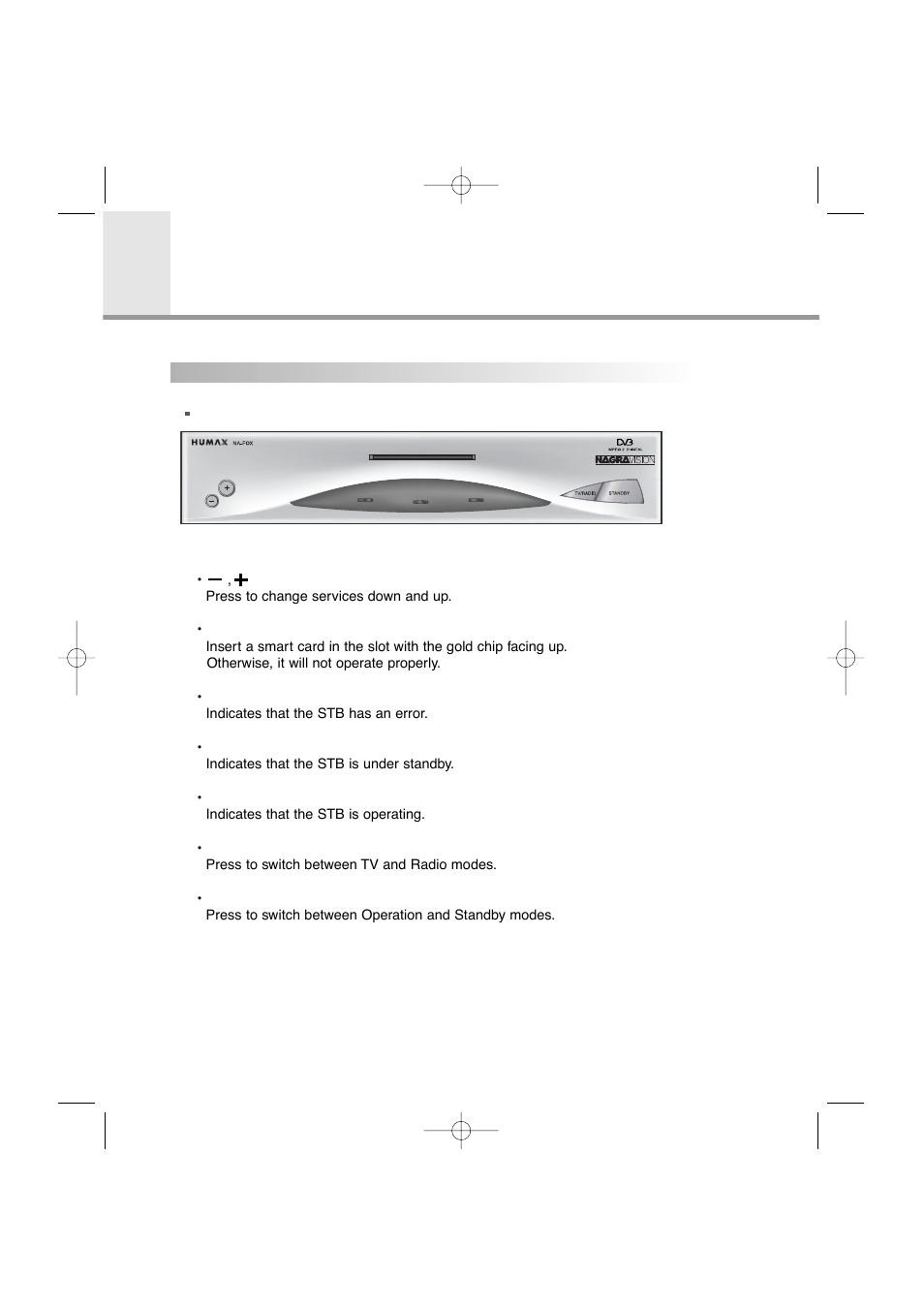 Stb connections | Humax VA-FOX User Manual | Page 9 / 51