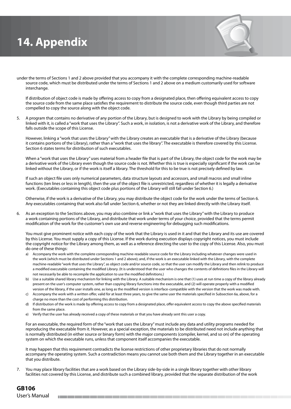 Appendix, Gb106, User’s manual | Humax IHDR-5050C User Manual | Page 107 / 110