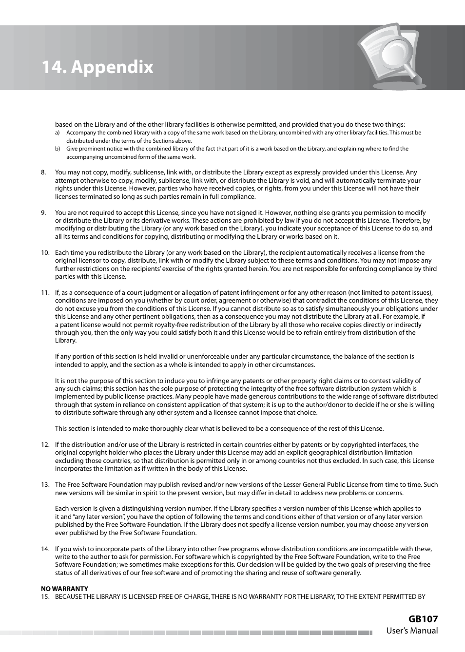 Appendix, Gb107 | Humax IHDR-5050C User Manual | Page 108 / 110