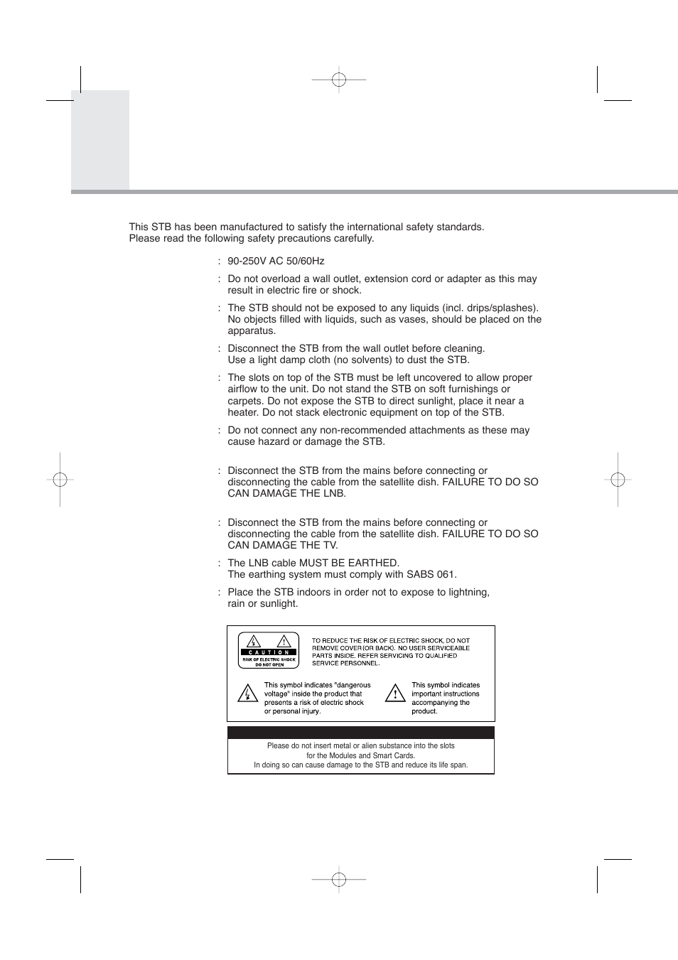 Safety | Humax PVR-8000 User Manual | Page 3 / 62