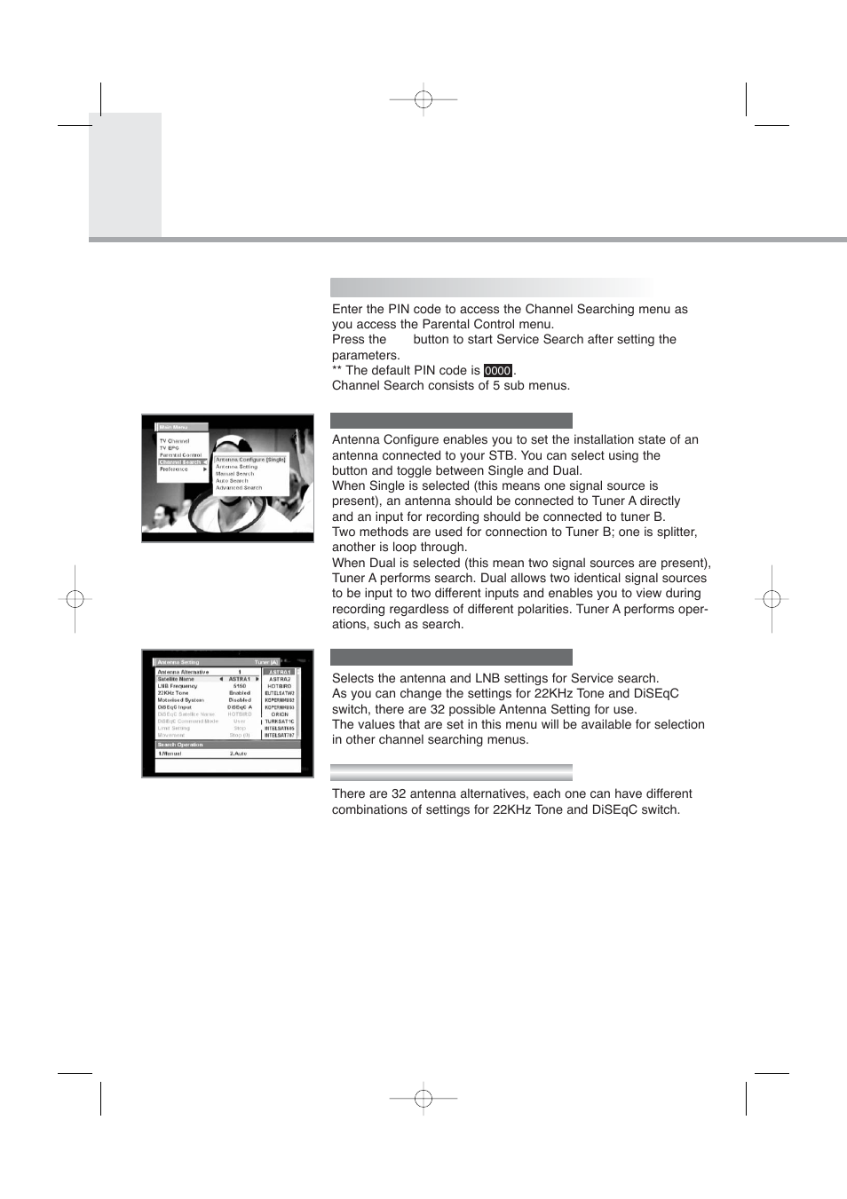 Main menu guide | Humax PVR-8000 User Manual | Page 33 / 62