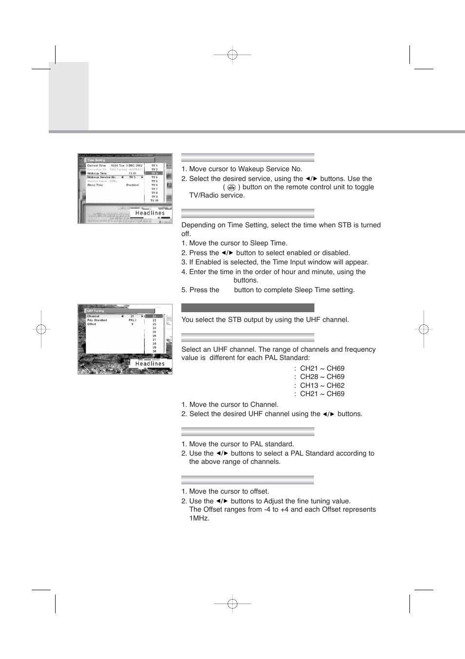 Main menu guide | Humax PVR-8000 User Manual | Page 41 / 62